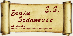 Ervin Srdanović vizit kartica